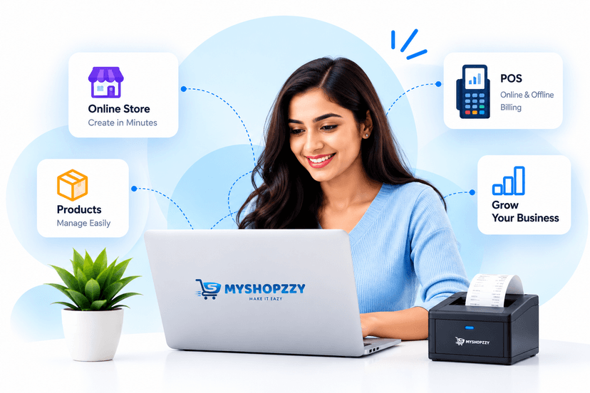 MyShopzzy store management dashboard